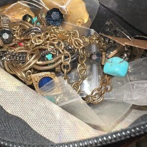 Gold and Turquoise Chain Bracelet